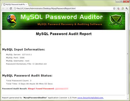 MysqlPasswordAuditor  