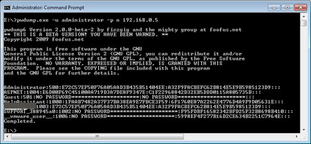 remote windows password recovery using pwdump